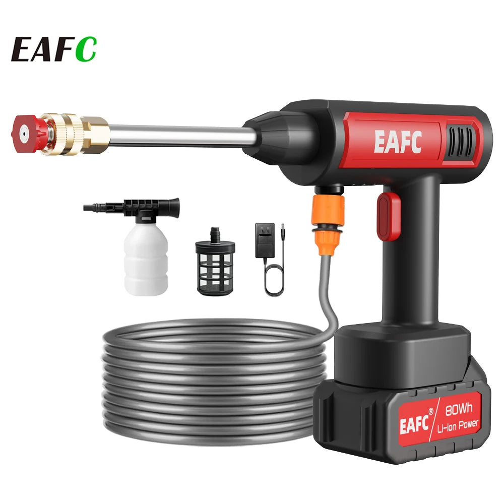 Cordless 60Bar Electric High Pressure Car Wash Gun Washer Supplies Foam Generator Spray Cleaner Car Wash Cleaning Machine