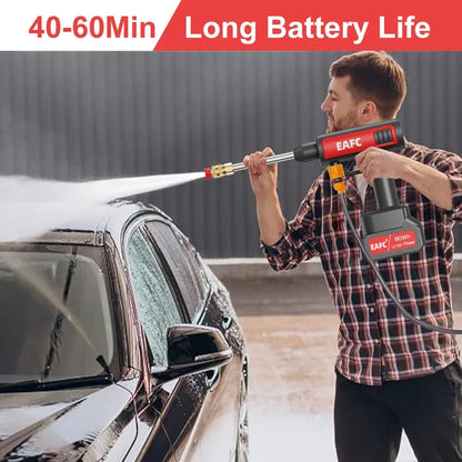 Cordless 60Bar Electric High Pressure Car Wash Gun Washer Supplies Foam Generator Spray Cleaner Car Wash Cleaning Machine