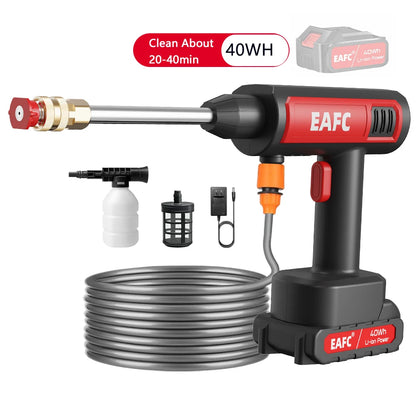 Cordless 60Bar Electric High Pressure Car Wash Gun Washer Supplies Foam Generator Spray Cleaner Car Wash Cleaning Machine